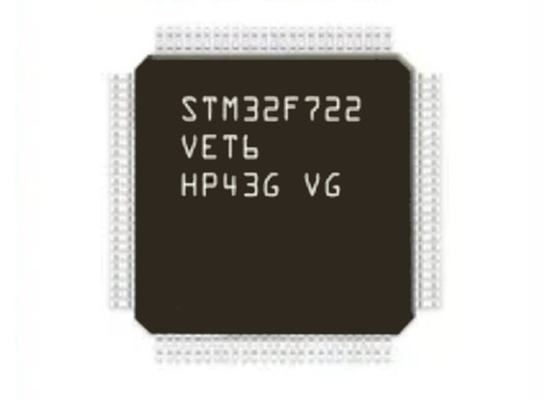 32BIT Single Core STM32F722VET6 512KB Mikrokontroler IC LQFP100 Kinerja Tinggi