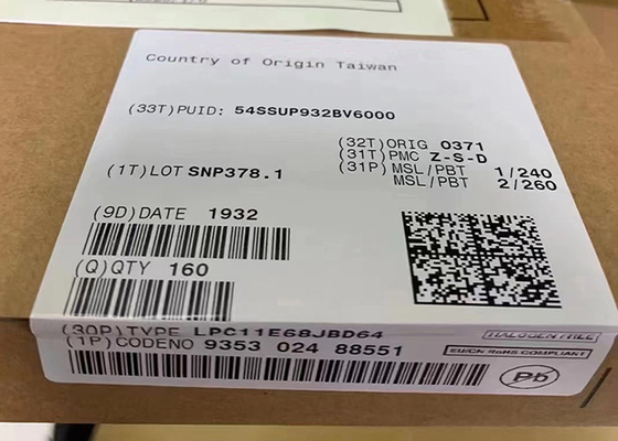 Sirkuit Terpadu Elektronik Single-Core 50MHz 256KB LPC11E68JBD64 IC Mikrokontroler