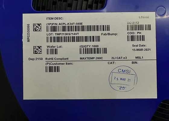 ACPL-K34T-560E Otomotif 2.5 Puncak Output Tinggi Saat Ini MOSFET Gate Drive Optocoupler