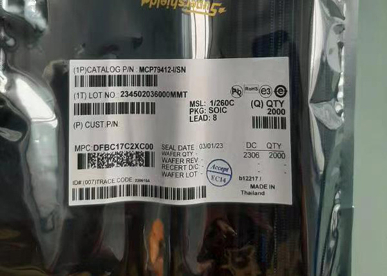 Pengalihan Baterai Chip Sirkuit Terpadu MCP79412-I/SN Jam/Kalender Waktu Nyata