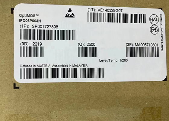 P Channel IPD06P004N Power MOSFET Transistor TO-252-3 Chip Sirkuit Terpadu 60V