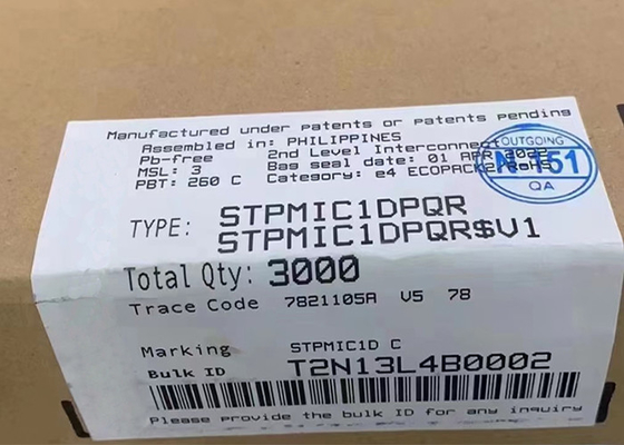 Chip Sirkuit Terpadu STPMIC1DPQR Buck Pengonversi SMPS 44WFQFN Manajemen Daya