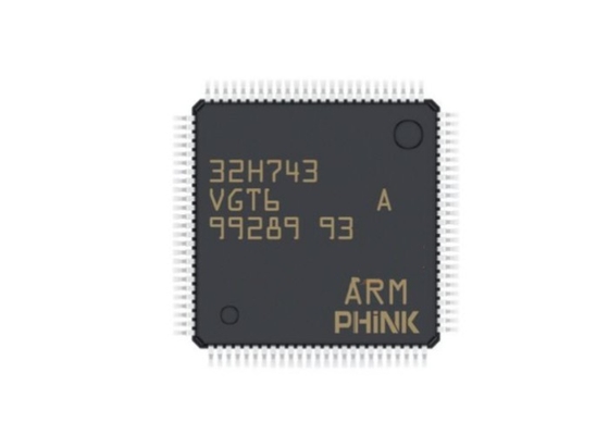 Inti Tunggal 32 Bit MCU STM32H743VGT6 Arm Cortex M7 MCU Flash 1MB RAM