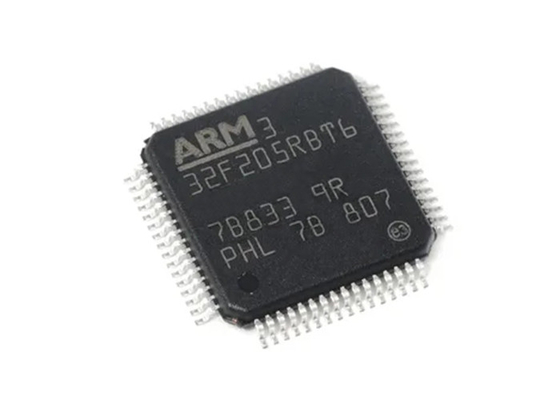 Mikrokontroler MCU STM32F205RBT6 64-LQFP Pemasangan Permukaan IC Mikrokontroler