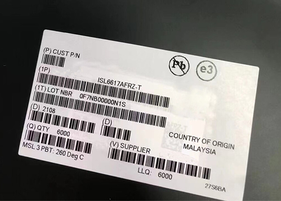 Chip Sirkuit Terpadu Pengganda ISL6617AFRZ 6mA PWM Dengan Fitur Pemantauan Keluaran