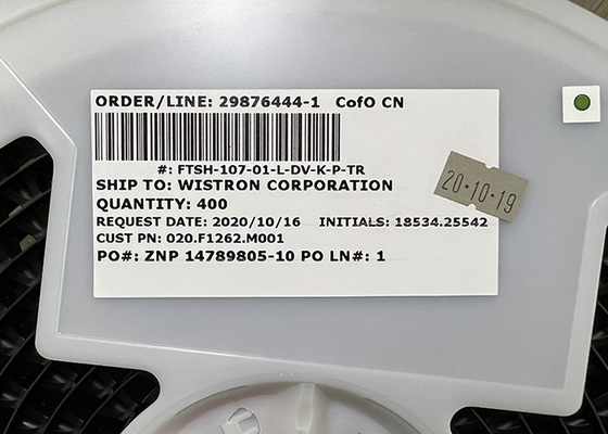 FTSH-107-01-L-DV-K-P-TR IC Chip 14 Posisi Konektor Header Pemasangan Permukaan