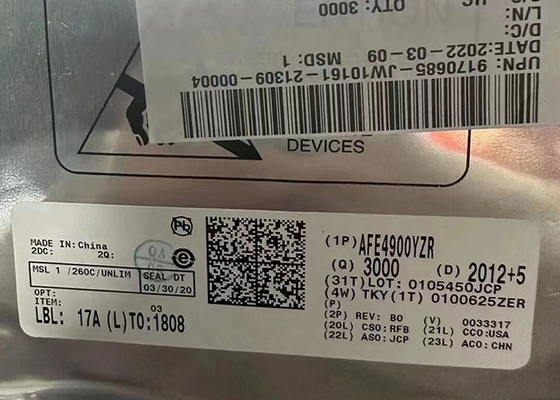 Analog Ujung Depan AFE4900YZR 30-XFBGA Chip Sirkuit Terpadu AFE 1kHz Terpadu