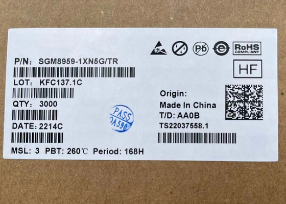 1.8V Single SGM8959-1XN5G Penguat Operasional Zero-Drift Presisi Tinggi Kebisingan Rendah