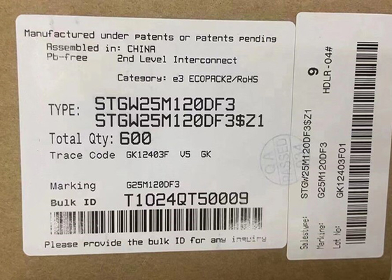 Chip sirkuit terintegrasi STGW25M120DF3 1200V IGBT Trench Field Stop Transistor TO-247-3