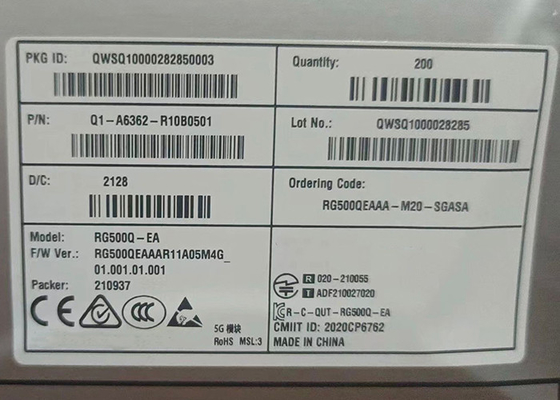 RG500Q Sub-6 GHz LGA 5G Modul, Transceiver Modul 6GHz Antenna
