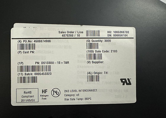 Chip sirkuit terintegrasi DS1338U-18 Low Power Serial Real-Time Clock MSOP-8