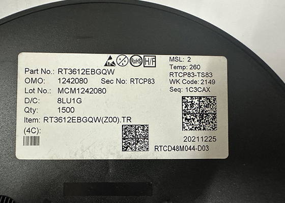 Chip Sirkuit Terintegrasi RT3612EBGQW 2-Phase PWM Controller Dengan Dual Integrated Drivers
