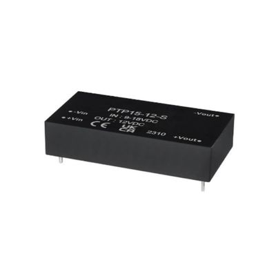Chip sirkuit terintegrasi PTP15-12-S24 Modul terisolasi 24V 625mA DC DC Converter