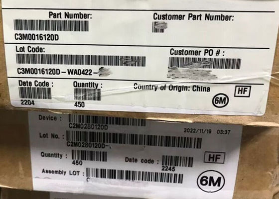 Chip sirkuit terintegrasi C2M0280120D 1200V Transistor MOSFET Karbida Silikon TO-247-3