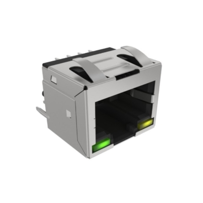 RJE881882440 Konektor Konektor Jack Modular Dengan Tab EMI 50μin Plating