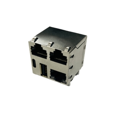 RJE7G588140112 Konektor Modular Jack 8POS RJE7G Series Combo-Stacked Connectors