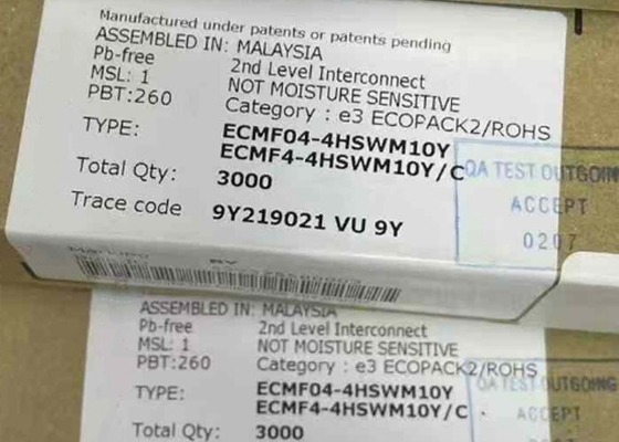 ECMF04-4HSWM10 Chip sirkuit terintegrasi 100mA Filter Mode Umum QFN-10 Choke Mode Umum