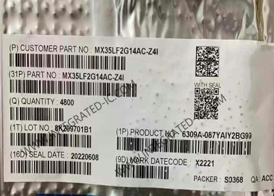 MX35LF2G14AC-Z4I Memori IC Chip 2Gbit Serial NAND Memori Flash IC 3V Serial Memori NAND