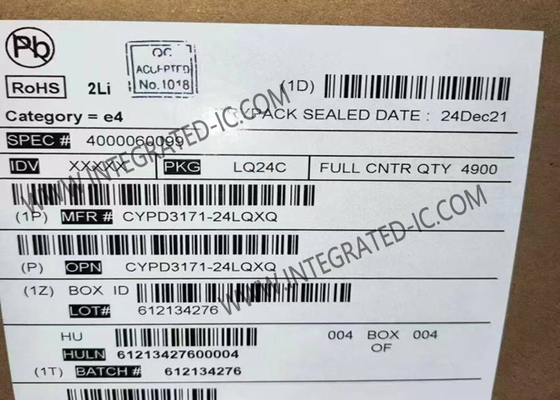 CYPD3171-24LQXQ Integrated Circuit Chip EZ-PDTM CCG3PA USB Type-C Port Controller