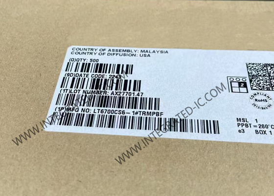 LT6700CS6-1 Integrated Circuit Chip Micropower Low Voltage Dual Comparator Dengan Referensi 400mV