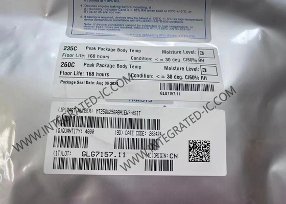 Sirkuit Terpadu Chip MT25QU256ABA1EW7-0SIT 256Mbit 133MHz 8-WDFN IC Memori