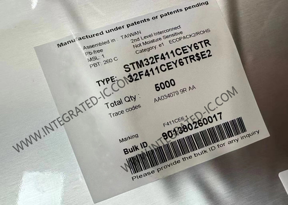 Mikrokontroler MCU STM32F411CEY6TR 32Bit Mikrokontroler Inti Tunggal IC UFBGA49