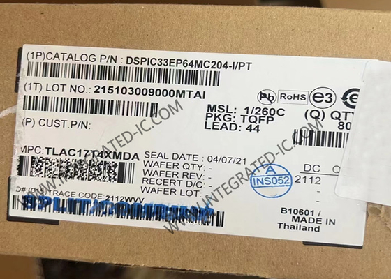 DSPIC33EP64MC204-I/PT Mikrokontroler MCU 16-Bit Kontroler Sinyal Digital TQFP-44