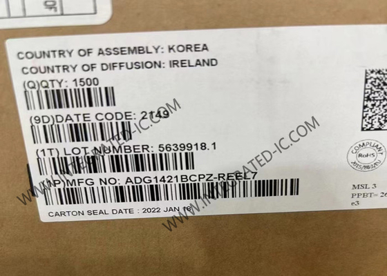 ADG1421BCPZ Integrated Circuit Chip 2.1Ω iCMOS Dual SPST Switch IC MSOP-10