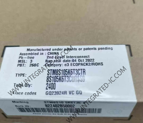 STM8S105K6T3CTR Mikrokontroler MCU 16MHz Garis Akses Mainstream 8-Bit MCU