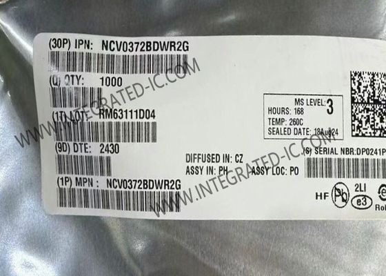 NCV0372BDWR2G Integrated Circuit Chip Dual-Channel Amplifier Operasional 0V hingga 14V 1,4MHz