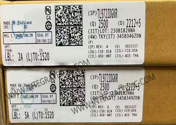 TL972IDGKR Integrated Circuit Chip Dual 12V 12MHz Amplifier Operasional Berisik Rendah
