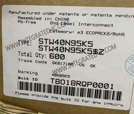 STW40N95K5 Integrated Circuit Chip 950V MDmeshTM K5 N-Channel Power MOSFET Transistor