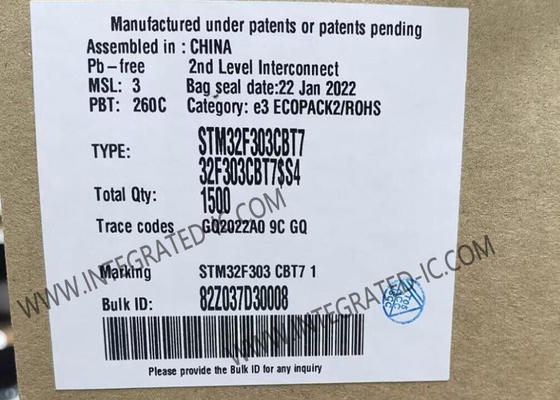 MCU Mikrokontroler STM32F303CBT7 MCU Sinyal Campuran Mainstream Dengan DSP Dan FPU