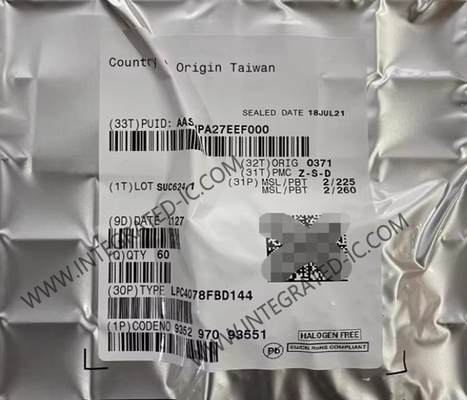 LPC4078FBD144 Microcontroller MCU 120MHz 32-Bit Microcontroller IC LQFP144 MCU tertanam