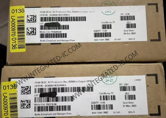 BCM54214EB1KMLG ETHERNET IC Port tunggal RGMII Gigabit Ethernet Transceiver QFN68