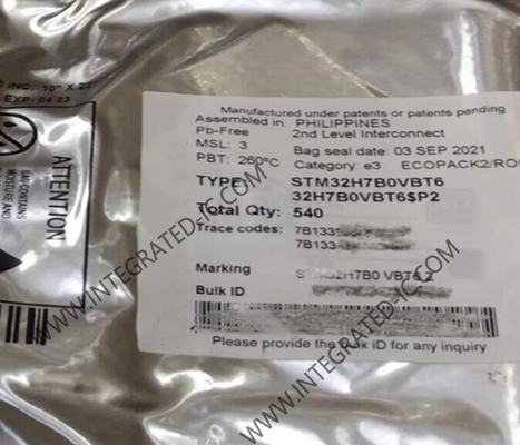 STM32H7B0VBT6 Mikrokontroler MCU 280MHz Mikrokontroler ARM berkinerja tinggi LQFP100