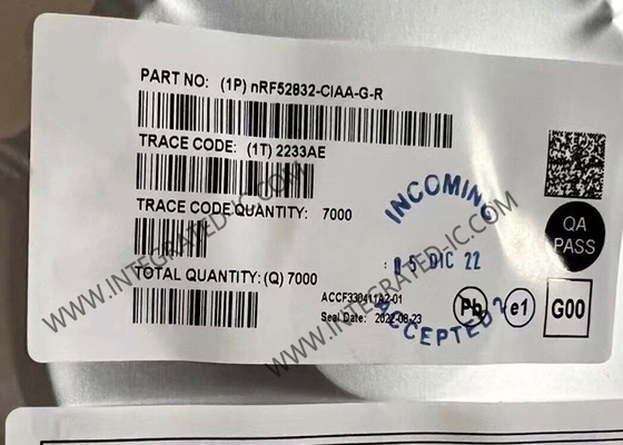 NRF52832-CIAA-G BT IC Serbaguna BT 5.4 SOC WLCSP50 Sistem multiprotocol pada chip