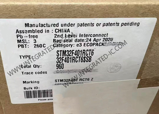 Paket LQFP64 STM32F401RCT6 32-Bit Single-Core Mikrokontroler MCU 256KB Flash