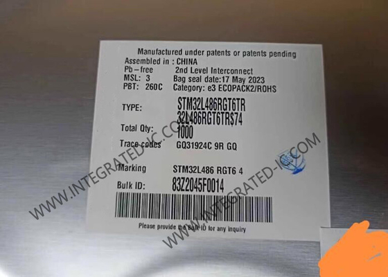 Microcontroller MCU STM32L486RGT6 Berkinerja Tinggi STM32 Ultra Low Power MCU 64-LQFP