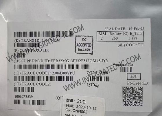 Modul Komunikasi Wireless EFR32MG13P732F512GM48-DR Multi-Protocol Wireless RF Transceiver