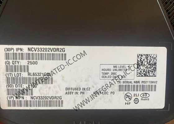 NCV33202VDR2G Rel chip sirkuit terintegrasi ke Rail I/O Penguat Operasional Output Tinggi