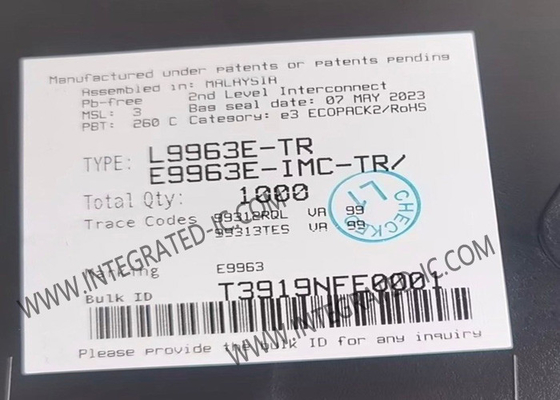 Integrated Circuit Chip L9963E Monitor Baterai Mobil IC TQFP64