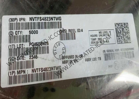 NVTFS4823NTWG Integrated Circuit Chip 30V 30A10.5 mΩ Transistor MOSFET Daya N-Channel Tunggal