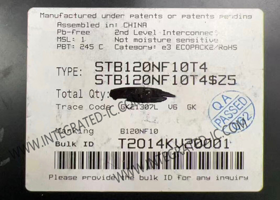 STB120NF10T4 Integrated Circuit Chip 100V 110A STripFET II Power MOSFET Transistor