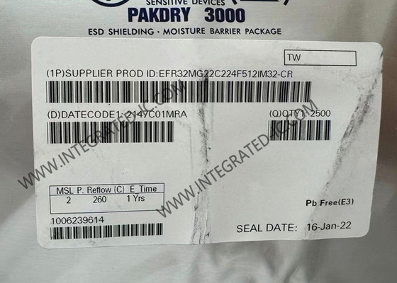 Modul Komunikasi Wireless EFR32MG22C224F512IM32-C 106.7dBm RF Transceiver IC 32-VFQFN