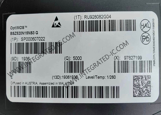 BSZ520N15NS3G Chip Sirkuit Terpadu 150V OptiMOS N Channel Power MOSFET Transistor