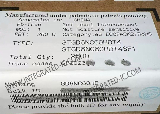 STGD6NC60HDT4 Integrated Circuit Chip 600V N-Channel PowerMESH IGBT Transistor