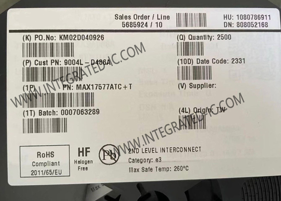 Chip Sirkuit Terpadu MAX17577ATC 1A Efisiensi Tinggi Sinkron TDFN12