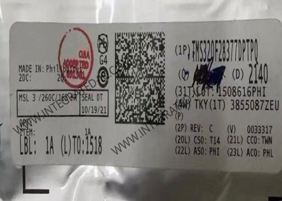 Mikrokontroler MCU TMS320F28377DPTPQ Mikrokontroler Otomotif IC 32-Bit Dual-Core 200MHz 1MB FLASH