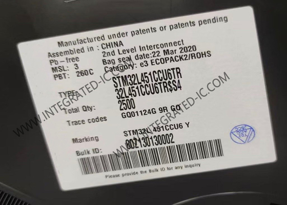 Mikrokontroler MCU STM32L451CCU6 Single Core 256KB IC Mikrokontroler